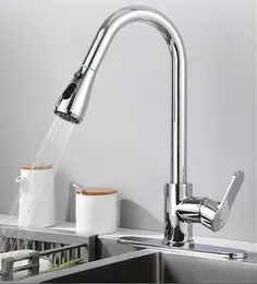 Kitchen Faucets All Copper Pull-Out Sink Faucet Universal And Expandable Pressurized Cold Dual Mode Vegetable Basin Fauce