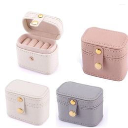 Jewelry Pouches 2023 Mini Organizer Display Travel Case Simple Earrings Ring Storage Box Portable Earring Holder Gift