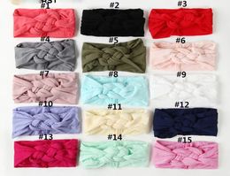 Hair Accessories 24pclot Kids Skinny Soft Twist Nylon Headbands Sailor Knots Elastic Children Girls 231031