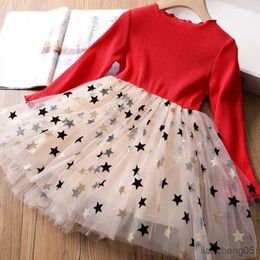 Girl's Dresses Summer Spring Girls Dress Lace Dress Fluffy Cake Smash Dress Kids Baby Long Sleeve Dresses Clothes Children Clothing R231031