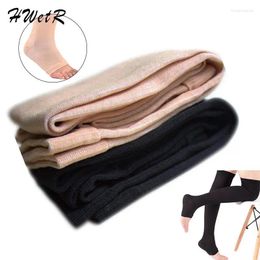 Women Socks 1 Pair Open Toe Knee-High Wrap Shaping Varicose Veins Stocking Compression Brace Stockings For Men