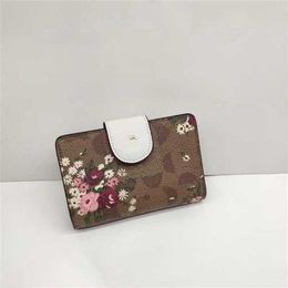 coabag Print Flower Print Womens Wallet Luxury Purses Cute Apple Card Holder Designer Purse Wallet For Women Key Pouch Leather Designer Bag Purse 230712