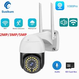 5MP V380 Pro Surveillance Outdoor Wireless IP Camera Smart Home Two Ways AUDIO Waterproof WIFI Security CCTV Camera