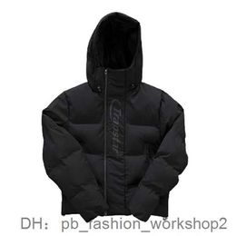 Men's Down Parkas Trapstar Puffer Jacket London Hyperdrive Technical Puffer Jacket - Black White Warm Mens Clothing New Men Top Trapstar down jacket 31 WAI5