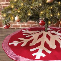 Christmas Decorations 122cm Snowflake Tree Skirt Ornaments Floor Mat Cover Xmas Party Home Holiday