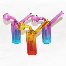 4.72 Inch Thick Pyrex Glass Pipe Oil Burner Bong Colourful Glass Tube Wax Burning smoking water pipes