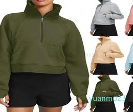 Scuba Hoodies Exercise Wool Yoga Outfit Fitness Wear Womens Training Sweat-shirt Sportswear Jackets Outdoor Casual Adult Running Long Sleeve