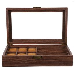 Jewelry Pouches Watch Glasses Wooden Box Tray Container Case Organizer Polyester Display Travel