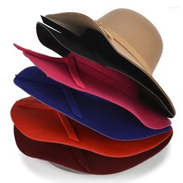Береты, 1 шт., женская кепка-ведро, мягкая винтажная шерстяная фетровая шляпа-котел с широкими полями, шляпа-федора Floppy Cloche, женская большая