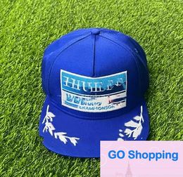 Quality American Baseball Cap PU Leather Embroidery Flat-Brimmed Caps Men and Women Adjustable Summer