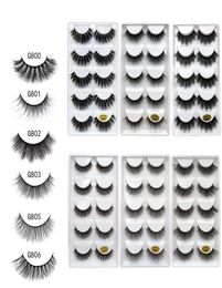 Tamax G800 1 Box 5 pair 3D Mink Eyelashes Natural Long False Mink Lashes 1cm15cm Hand Make Makeup Full Strip Lashes3908372