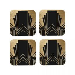 Table Mats Art Deco Design Coasters Coffee Leather Placemats Cup Tableware Decoration & Accessories Pads For Home Kitchen Dining Bar