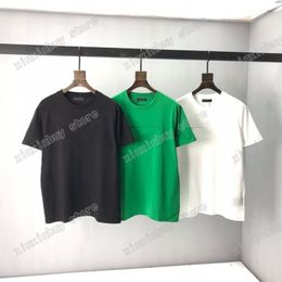 22ss Men Women Designers T-Shirts tee Triangle emboss letters short sleeve Man Crew Neck paris Fashion Streetwear black green whit2715