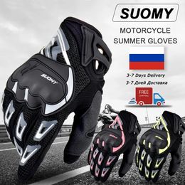 Cycling Gloves Arrival Suomy Motorcycle Summer Mesh Breathable Moto Men Women Touch Screen Motocross 231031