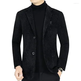 Men's Suits Men Chenille Blazers Luxury Jackets Woollen Blends Male Business Casual Coats Slim Winter Clothing