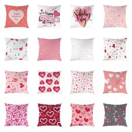 Pillow Home decoration pink love printed pillow cushion cover is suitable for bedroom living room funda de almohada 231031