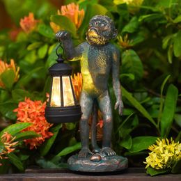 Garden Decorations Goodeco Monkey Statue With Solar Lantern Decor For Garden/Yard/Lawn Unique Housewarming Gifts Women/Mum Birthday