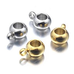 20pcs/lot Stainless Steel Hole 3 4 5mm Gold Silver Charm Pendant Connectors Bracelet Beads Diy Bracelet Jewellery Findings Jewellery MakingJewelry Findings