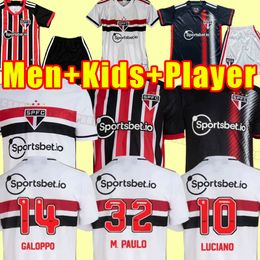 2023 2024 Sao Paulo soccer jerseys home away Dani Alves REINALDO Pato Pablo Football Shirts V. Bueno Hernanes Igor Gomes Fans Player Version third men kids