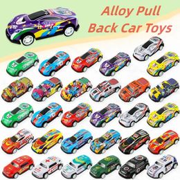 Diecast Model Kids Alloy Pull Back Car Toys Mini City Cartoon Inertia Racing Vehicle For Boys Girls Birthday Xmas Gift 231031