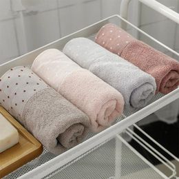 Towel 34x75cm Cotton High Quality Water Absorbent Dot Printed Solid Color Soft Bathroom Adult Hand