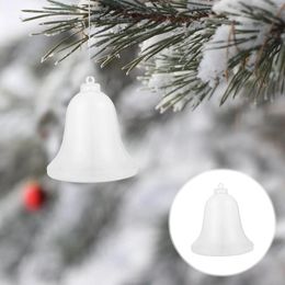 Gift Wrap 10 Pcs Clear Christmas Ornaments Bell Transparent Pendant Delicate Hanging Decor Stuffed Ball Bell-shaped Adorn Plastic Xmas