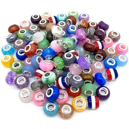 Resin Randomly Mix Colours And Design Beads Charms Fit Jewellery Making Bracelet Necklace Pendant Size About 14Mm Min. Order 100Pcs Dro Dhoru