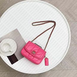 Luxury Chain Women Bags Designer Bags Pink Crossbody Bags Genuine Leather Shoulder Bags Flap Chain Bags High Quality Messenger Bags Mini Clutch Handbags Purse Bags