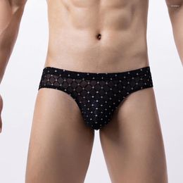 Underpants Fashion Sexy Men Breathable Boyshort Briefs Underwear Male Posing Stretchy Pouch Thong Mesh Beachwear Elastic Brief Panties