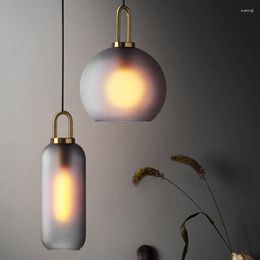 Pendant Lamps Vintage Postmodern Nordic Lights Creative Suspended Glass Jar Hanging Lamp Dining Room Restaurant Bar Light