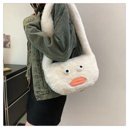 Evening Bags Women Plush Crossbody Bag Korean Instagram Girl Funny Cartoon Autumn And Winter Fashion Shoulder