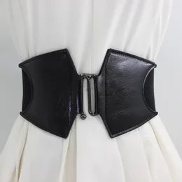 Belts ZLY 2023 Fashion Waist Band Women Adjustable Elastic Vintage Casual Coat Dress Style Metal Buckle Elegant Cotton Waistband