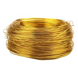 Jewellery Accessories Gold Plated Aluminium Wire 1mm/1.2mm/1.5mm/2mm/2.5mm/3mm Aluminium Metal Wire For DIY Jewellery Findings Jewellery MakingJewelry Findings