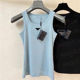 Womens Designer Knits T Shirts Tanks Tops Fashion Sleeveless Tshirt Design Badge Knitting Hoodie Summer Tees235s