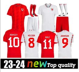 2023 Wales men Soccer Jerseys BALE WILSON ALLEN RAMSEY JOHNSIN 22 23 world National Team cup Rodon VOKES Home Football ShirtS Adult kids kit Uniforms S-4XL 666