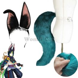 Game Impact Ears Headwear Soft Plush Genshin Tighnari Tail Cosplay Props