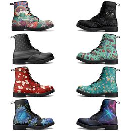 DIY new Classic Martin Boots Non-slip autumn winter man women Versatile cool trend Customised warm Fashion Versatile Elevated Casual Boots 65507