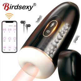 Bluetooth Sexy Toys Male Masturbator Cup Adult Goods for Men Blowjob Pussy Sex Machines APP Remote Control Masturbation Device 231010