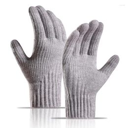 Cycling Gloves 2023 Women's Outdoors Warm Winter Touch Screen Plus Fleece Cold Wool Knitted