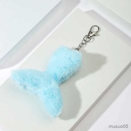 Mobile Phone Chain New Plush Bag Pendant Imitation Rabbit Hair Fishtail Girlfriends Keychain Bag Hanging Accessories R231031