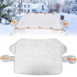 Raincoats Car Windshield Cover Sun Shade Windscreen With Side Mirror Safe Light Reflect Strip Snow 9