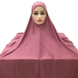 Ethnic Clothing Large Khimar Muslim Women Hijab Scarf Amira Overhead Veil Niqab Nikab Eid Ramdan Prayer Clothes Islamic Head Wrap Shawls