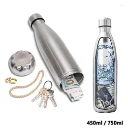 Water Bottles Creative Hidden Safety Cups Stainless Steel Prevent Theft Robbery Loss Multifunction Portable Bottle