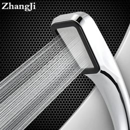 Bathroom Shower Heads ZhangJi 300 Holes High Pressure Rainfall Shower Head Water Saving 3 Color Chrome Black White Sprayer Nozzle Bathroom Accessories 231031