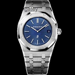 AP Swiss Luxury Wrist Watches Royal Ap Oak Series 15202ST.OO.1240ST.01 Precision Steel Automatic Mechanical Watch Men's Watch 15202ST/Blue Face