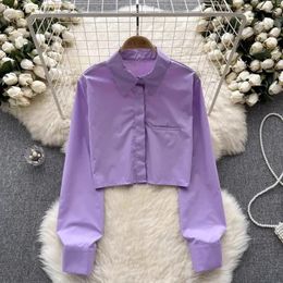 Women's Blouses Ins Chic Blouse Women 2023 Polo Neck Appliques Solid Blusas Casual Korean Fashion For Woman Gentle Elegant Lady Dropship