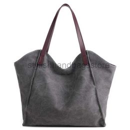 Shoulder Bags High Capacity Women's Canvas Bag Women's Shoulder Bag Trend Fashion Multi functional Casual Bagstylishhandbagsstore