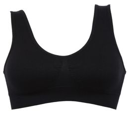 Summer Shoulder Yoga Gym Sports Bra Sporty Vest Yoga Seamless Underwear Black XL5962561