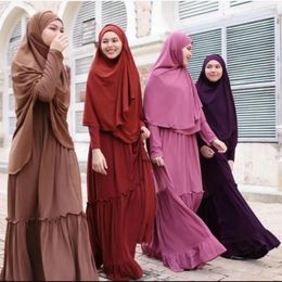 Ethnic Clothing Ramadan Prayer Garment Islamic Muslim Women Hijab Burqa Dress Full Body Long Khimar Abaya Jilbab Eid Modest Outfit