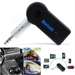 Universal Bluetooth Car Kit A2DP Wireless AUX Audio Music Receiver Adapter Handsfree with Mic For Phone MP3 Retail package ZZ